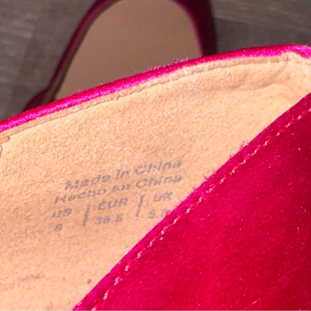 Aldo Fuchsia pink Satin Pointed toe Stiletto Pumps 8 - Picture 4 of 12